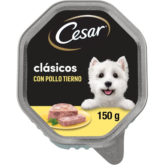 Cesar Dog Food Wet Food Recommendation of the Chef with Lightly Grilled Chicken Pieces, Natural Rice and Vegetables in Sauce, 14 Bowls (14 x 150 g) Cesar Dog Food Wet Food Recommendation of the Chef with Lightly Grilled Chicken Pieces, Natural Rice and Vegetables in Sauce, 14 Bowls (14 x 150 g)