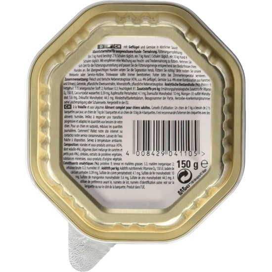 Cesar Dog Food Wet Food Recommendation of the Chef with Lightly Grilled Chicken Pieces, Natural Rice and Vegetables in Sauce, 14 Bowls (14 x 150 g) Cesar Dog Food Wet Food Recommendation of the Chef with Lightly Grilled Chicken Pieces, Natural Rice and Vegetables in Sauce, 14 Bowls (14 x 150 g)