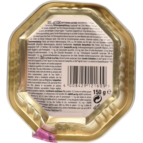 Cesar Junior Wet Dog Food for Puppies and Young Dogs <1 Year with Turkey & Veal in Pate, 14 Bowls (14 x 150 g), 2100 g Cesar Junior Wet Dog Food for Puppies and Young Dogs <1 Year with Turkey & Veal in Pate, 14 Bowls (14 x 150 g), 2100 g
