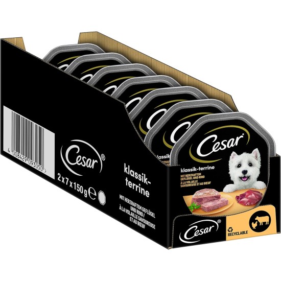 Cesar Megapack Classic Terrine - Dog Food in Bowl - 4 Varieties in Multipack - 24 x 150 g Cesar Megapack Classic Terrine - Dog Food in Bowl - 4 Varieties in Multipack - 24 x 150 g