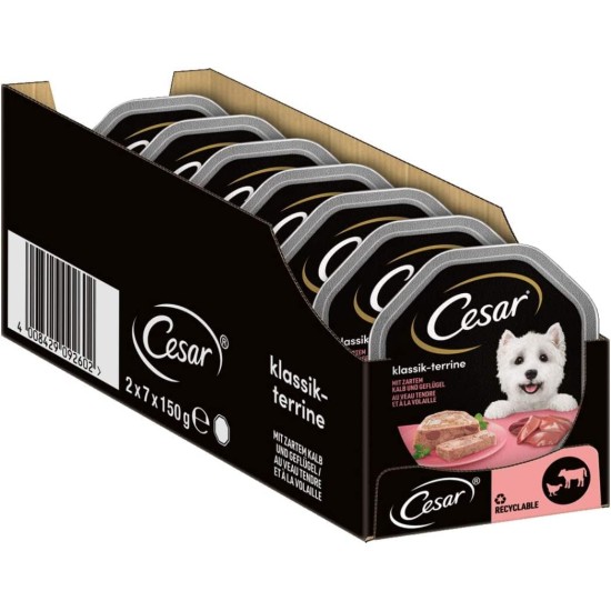 Cesar Megapack Classic Terrine - Dog Food in Bowl - 4 Varieties in Multipack - 24 x 150 g Cesar Megapack Classic Terrine - Dog Food in Bowl - 4 Varieties in Multipack - 24 x 150 g