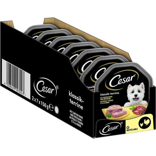 Cesar Megapack Classic Terrine - Dog Food in Bowl - 4 Varieties in Multipack - 24 x 150 g Cesar Megapack Classic Terrine - Dog Food in Bowl - 4 Varieties in Multipack - 24 x 150 g