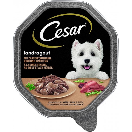 Cesar Megapack Landragout - Dog Food in Bowl - 4 Varieties in Multipack - 24 x 150 g Cesar Megapack Landragout - Dog Food in Bowl - 4 Varieties in Multipack - 24 x 150 g