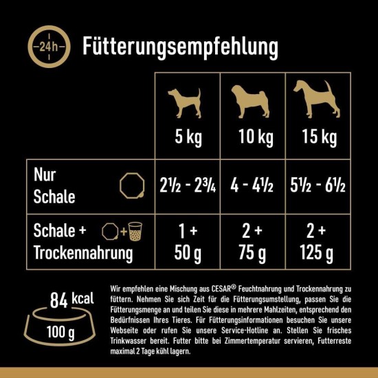 Cesar Megapack Landragout - Dog Food in Bowl - 4 Varieties in Multipack - 24 x 150 g Cesar Megapack Landragout - Dog Food in Bowl - 4 Varieties in Multipack - 24 x 150 g