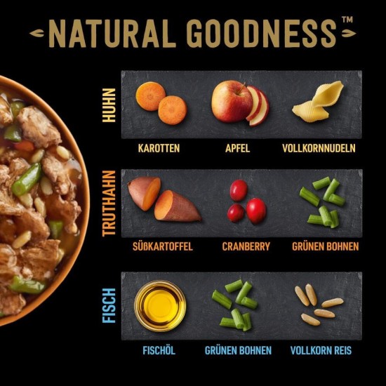Cesar NATURAL GOODNESS Premium Dog Wet Food in Casserole in Sauce with Chicken and Superfoods 6 x 400 g Cesar NATURAL GOODNESS Premium Dog Wet Food in Casserole in Sauce with Chicken and Superfoods 6 x 400 g