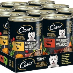 Cesar Natural Goodness in Loaf 12 x 400 g Cans, Adult Premium Wet Dog Food, Mixed Selection, Non Applicable Cesar Natural Goodness in Loaf 12 x 400 g Cans, Adult Premium Wet Dog Food, Mixed Selection, Non Applicable