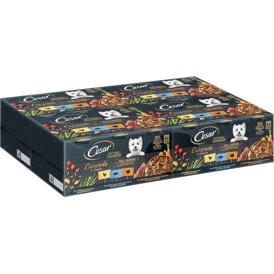 Cesar Natural Goodness in Loaf 12 x 400 g Cans, Adult Premium Wet Dog Food, Mixed Selection, Non Applicable Cesar Natural Goodness in Loaf 12 x 400 g Cans, Adult Premium Wet Dog Food, Mixed Selection, Non Applicable
