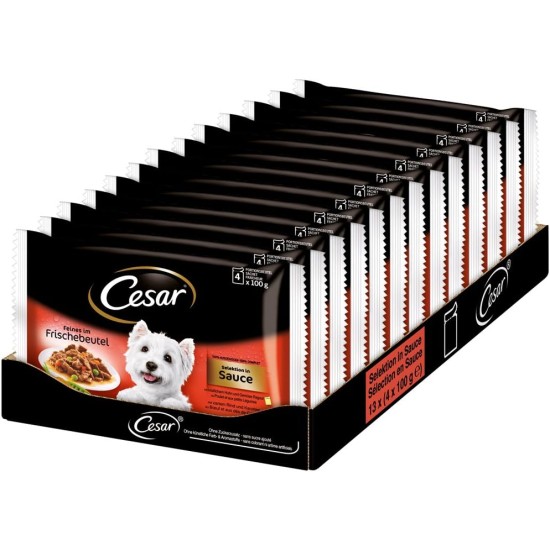 Cesar Wet Dog Food In Fresh Sachet, Jelly Selection Cesar Wet Dog Food In Fresh Sachet, Jelly Selection