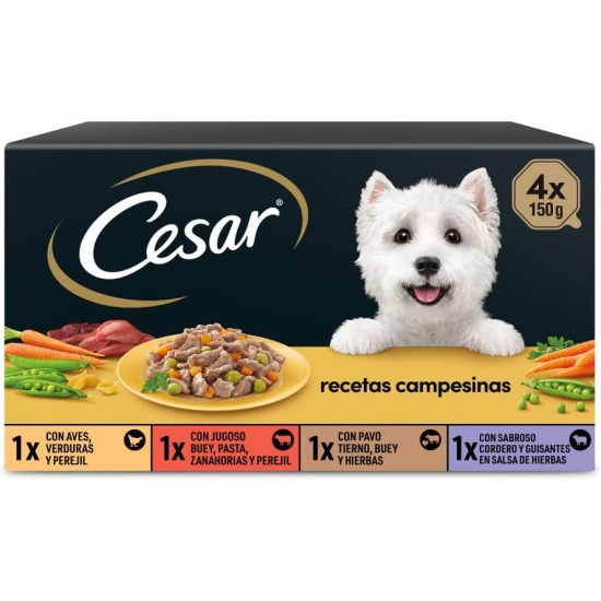 Cesar Wet Dog Food Selection of Classics in Pate Multipack (3 x 8 Cups x 150 g) Cesar Wet Dog Food Selection of Classics in Pate Multipack (3 x 8 Cups x 150 g)