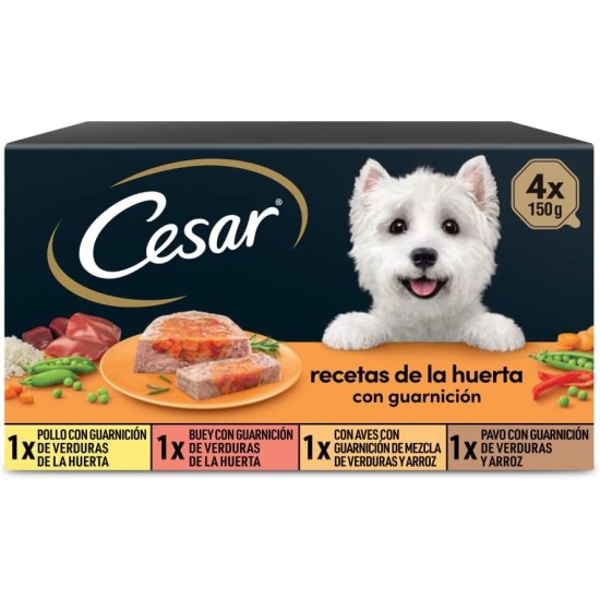 Cesar Wet Dog Food Selection of Classics in Pate Multipack (3 x 8 Cups x 150 g) Cesar Wet Dog Food Selection of Classics in Pate Multipack (3 x 8 Cups x 150 g)