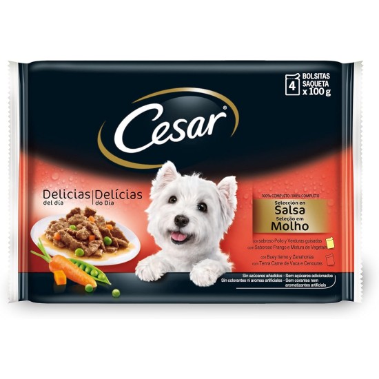 Cesar Wet Dog Food Selection of Classics in Pate Multipack (3 x 8 Cups x 150 g) Cesar Wet Dog Food Selection of Classics in Pate Multipack (3 x 8 Cups x 150 g)