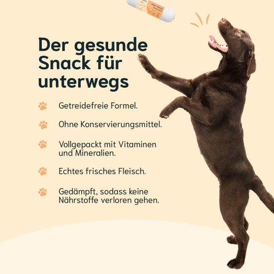 Chōmi Dog Super Sausage Fresh Chicken & Veggie Pack of 8 (400 g x 8) Dog Food Wet Food for Dogs Chicken Sausage for Dogs Adult Grain-Free and Preservative Free with Algae Barf Chōmi Dog Super Sausage Fresh Chicken & Veggie Pack of 8 (400 g x 8) Dog Food Wet Food for Dogs Chicken Sausage for Dogs Adult Grain-Free and Preservative Free with Algae Barf