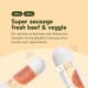 Chōmi Dog Super Sausage Fresh Chicken & Veggie Pack of 8 (400 g x 8) Dog Food Wet Food for Dogs Chicken Sausage for Dogs Adult Grain-Free and Preservative Free with Algae Barf Chōmi Dog Super Sausage Fresh Chicken & Veggie Pack of 8 (400 g x 8) Dog Food Wet Food for Dogs Chicken Sausage for Dogs Adult Grain-Free and Preservative Free with Algae Barf