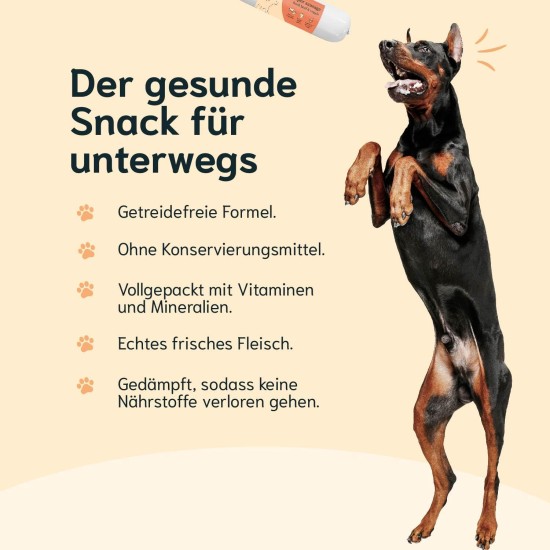 Chōmi Dog Super Sausage Fresh Chicken & Veggie Pack of 8 (400 g x 8) Dog Food Wet Food for Dogs Chicken Sausage for Dogs Adult Grain-Free and Preservative Free with Algae Barf Chōmi Dog Super Sausage Fresh Chicken & Veggie Pack of 8 (400 g x 8) Dog Food Wet Food for Dogs Chicken Sausage for Dogs Adult Grain-Free and Preservative Free with Algae Barf