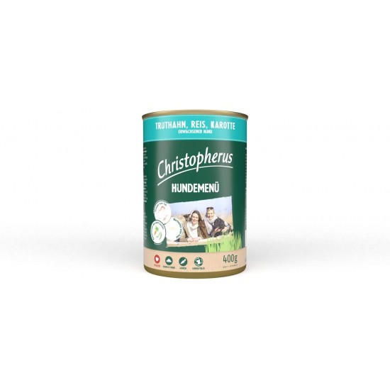 Christopherus Dog Menu with Wild Boar, Sweet Potato, Cranberry, Complete Food for Adult Dogs, Wet Food, 6 x 400 g Christopherus Dog Menu with Wild Boar, Sweet Potato, Cranberry, Complete Food for Adult Dogs, Wet Food, 6 x 400 g