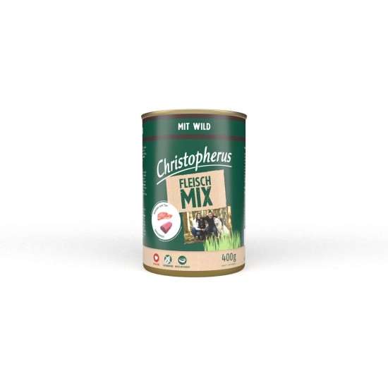 Christopherus Meat Mix with Turkey, Complete Food for Dogs, Wet Food, 6 x 800 g Christopherus Meat Mix with Turkey, Complete Food for Dogs, Wet Food, 6 x 800 g