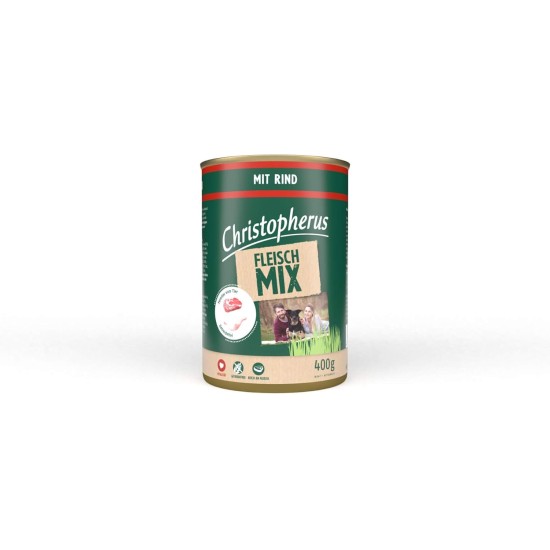 Christopherus Meat Mix with Turkey, Complete Food for Dogs, Wet Food, 6 x 800 g Christopherus Meat Mix with Turkey, Complete Food for Dogs, Wet Food, 6 x 800 g