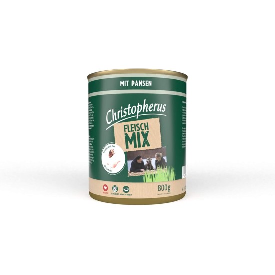Christopherus Meat Mix with Turkey, Complete Food for Dogs, Wet Food, 6 x 800 g Christopherus Meat Mix with Turkey, Complete Food for Dogs, Wet Food, 6 x 800 g