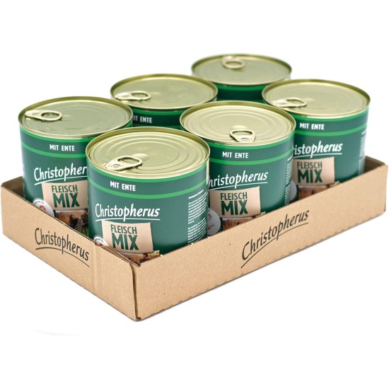 Christopherus Meat Mix with Turkey, Complete Food for Dogs, Wet Food, 6 x 800 g Christopherus Meat Mix with Turkey, Complete Food for Dogs, Wet Food, 6 x 800 g