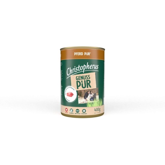 Christopherus PUR Horse Complete Food for Dogs Wet Food 6 x 400 g Christopherus PUR Horse Complete Food for Dogs Wet Food 6 x 400 g