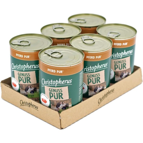 Christopherus PUR Horse Complete Food for Dogs Wet Food 6 x 400 g Christopherus PUR Horse Complete Food for Dogs Wet Food 6 x 400 g