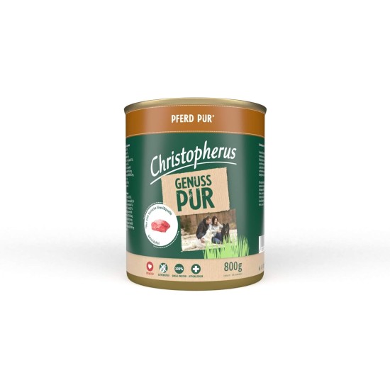 Christopherus PUR Horse Complete Food for Dogs Wet Food 6 x 400 g Christopherus PUR Horse Complete Food for Dogs Wet Food 6 x 400 g