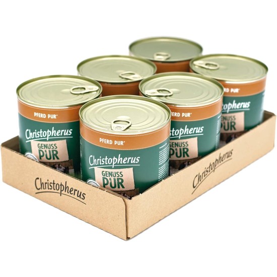 Christopherus PUR Horse Complete Food for Dogs Wet Food 6 x 400 g Christopherus PUR Horse Complete Food for Dogs Wet Food 6 x 400 g