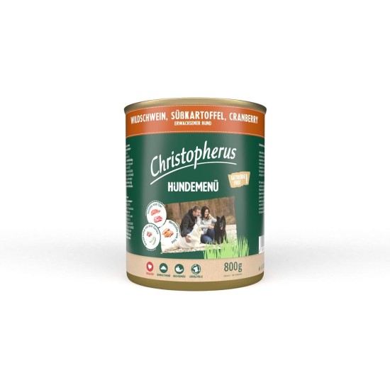 Christopherus Senior Dog Menu with Duck, Potato, Spinach, Complete Food for Older Dogs, Wet Food, 6 x 400 g Christopherus Senior Dog Menu with Duck, Potato, Spinach, Complete Food for Older Dogs, Wet Food, 6 x 400 g