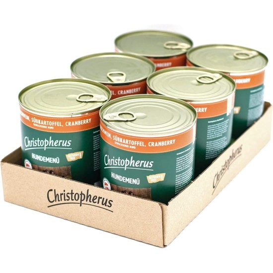 Christopherus Senior Dog Menu with Duck, Potato, Spinach, Complete Food for Older Dogs, Wet Food, 6 x 400 g Christopherus Senior Dog Menu with Duck, Potato, Spinach, Complete Food for Older Dogs, Wet Food, 6 x 400 g