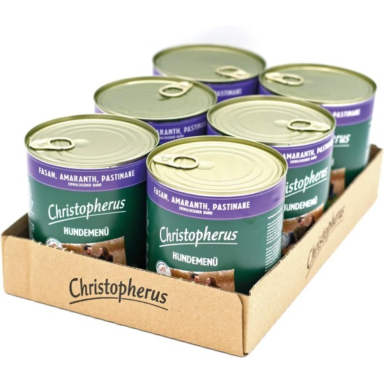 Christopherus Senior Dog Menu with Duck, Potato, Spinach, Complete Food for Older Dogs, Wet Food, 6 x 400 g Christopherus Senior Dog Menu with Duck, Potato, Spinach, Complete Food for Older Dogs, Wet Food, 6 x 400 g