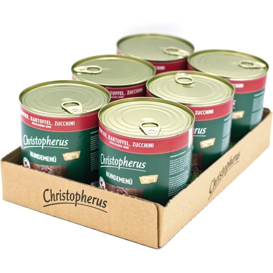 Christopherus Senior Dog Menu with Duck, Potato, Spinach, Complete Food for Older Dogs, Wet Food, 6 x 400 g Christopherus Senior Dog Menu with Duck, Potato, Spinach, Complete Food for Older Dogs, Wet Food, 6 x 400 g