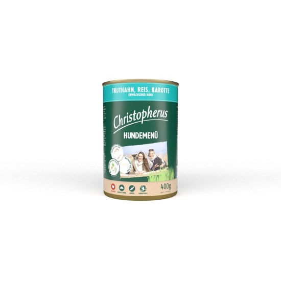 Christopherus Senior Dog Menu with Duck, Potato, Spinach, Complete Food for Older Dogs, Wet Food, 6 x 400 g Christopherus Senior Dog Menu with Duck, Potato, Spinach, Complete Food for Older Dogs, Wet Food, 6 x 400 g