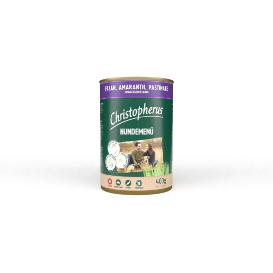 Christopherus Senior Dog Menu with Duck, Potato, Spinach, Complete Food for Older Dogs, Wet Food, 6 x 400 g Christopherus Senior Dog Menu with Duck, Potato, Spinach, Complete Food for Older Dogs, Wet Food, 6 x 400 g