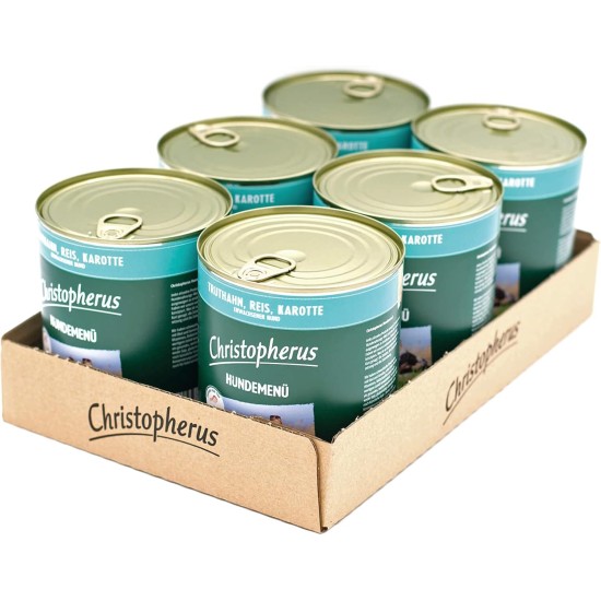 Christopherus Senior Dog Menu with Duck, Potato, Spinach, Complete Food for Older Dogs, Wet Food, 6 x 400 g Christopherus Senior Dog Menu with Duck, Potato, Spinach, Complete Food for Older Dogs, Wet Food, 6 x 400 g