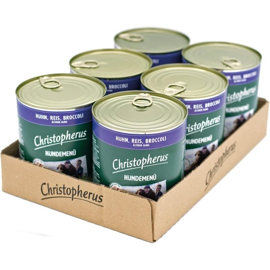 Christopherus Senior Dog Menu with Duck, Potato, Spinach, Complete Food for Older Dogs, Wet Food, 6 x 400 g Christopherus Senior Dog Menu with Duck, Potato, Spinach, Complete Food for Older Dogs, Wet Food, 6 x 400 g