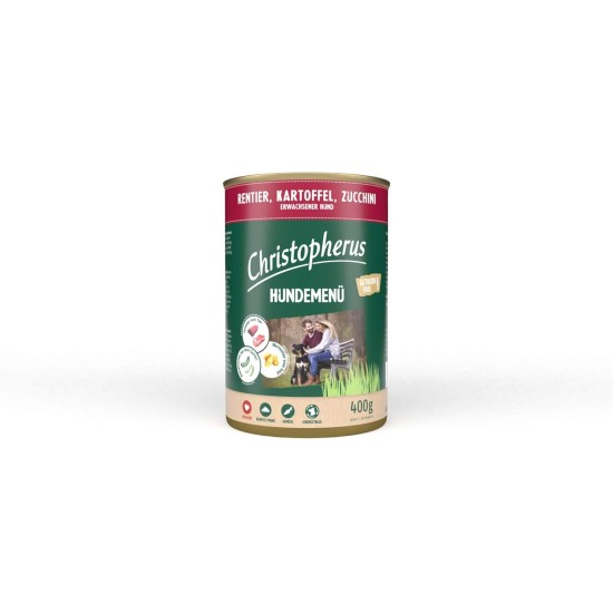 Christopherus Senior Dog Menu with Duck, Potato, Spinach, Complete Food for Older Dogs, Wet Food, 6 x 400 g Christopherus Senior Dog Menu with Duck, Potato, Spinach, Complete Food for Older Dogs, Wet Food, 6 x 400 g
