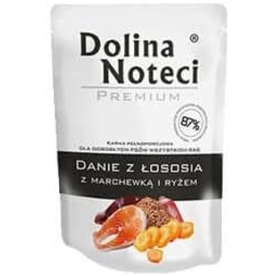 DNP Sp. z o.o. Dolina Noteć Dog 300G Salmon with Carrot and Rice, Wet Food for Dogs DNP Sp. z o.o. Dolina Noteć Dog 300G Salmon with Carrot and Rice, Wet Food for Dogs