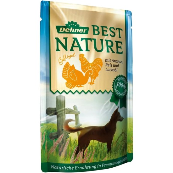 Dehner Best Nature Adult Dog Food, Beef and Spaetzle with Carrots, in Bag, 12 x 150 g (1.8 kg) Dehner Best Nature Adult Dog Food, Beef and Spaetzle with Carrots, in Bag, 12 x 150 g (1.8 kg)