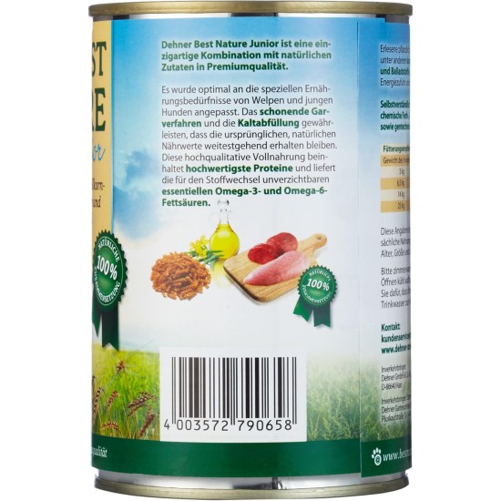 Dehner Best Nature Dog Wet Food, Junior / Adult / Senior / Light, Various Types and Sizes Dehner Best Nature Dog Wet Food, Junior / Adult / Senior / Light, Various Types and Sizes