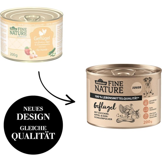 Dehner Fine Nature Dog Food, Food Grade Wet Food for Adult Dogs, Beef, 6 x 400 g Tin (2.4 kg) Dehner Fine Nature Dog Food, Food Grade Wet Food for Adult Dogs, Beef, 6 x 400 g Tin (2.4 kg)