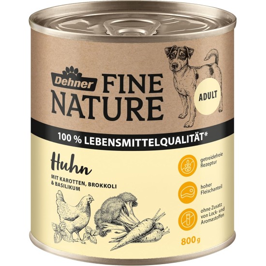 Dehner Fine Nature Dog Food, Food Grade Wet Food for Adult Dogs, Beef, 6 x 400 g Tin (2.4 kg) Dehner Fine Nature Dog Food, Food Grade Wet Food for Adult Dogs, Beef, 6 x 400 g Tin (2.4 kg)