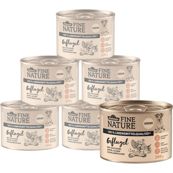 Dehner Fine Nature Dog Food, Food Grade Wet Food for Adult Dogs, Beef, 6 x 400 g Tin (2.4 kg) Dehner Fine Nature Dog Food, Food Grade Wet Food for Adult Dogs, Beef, 6 x 400 g Tin (2.4 kg)