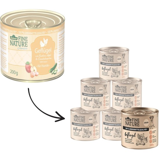 Dehner Fine Nature Dog Food, Food Grade Wet Food for Adult Dogs, Beef, 6 x 400 g Tin (2.4 kg) Dehner Fine Nature Dog Food, Food Grade Wet Food for Adult Dogs, Beef, 6 x 400 g Tin (2.4 kg)