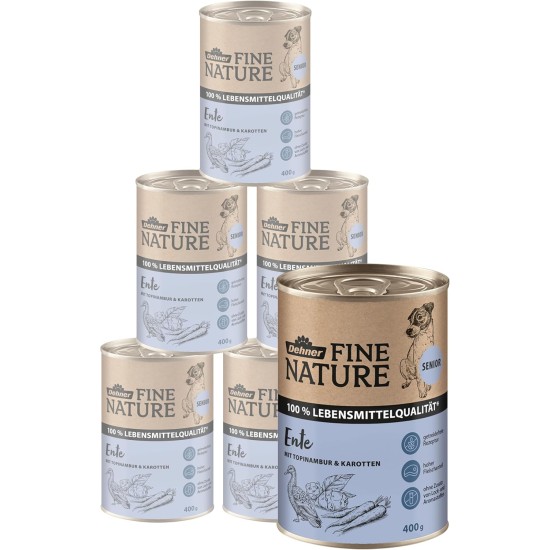 Dehner Fine Nature Dog Food, Food Grade Wet Food for Adult Dogs, Beef, 6 x 400 g Tin (2.4 kg) Dehner Fine Nature Dog Food, Food Grade Wet Food for Adult Dogs, Beef, 6 x 400 g Tin (2.4 kg)
