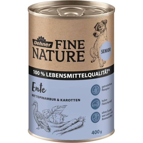 Dehner Fine Nature Dog Food, Food Grade Wet Food for Adult Dogs, Beef, 6 x 400 g Tin (2.4 kg) Dehner Fine Nature Dog Food, Food Grade Wet Food for Adult Dogs, Beef, 6 x 400 g Tin (2.4 kg)