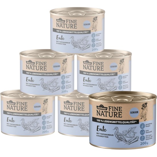 Dehner Fine Nature Dog Food, Food Grade Wet Food for Adult Dogs, Beef, 6 x 400 g Tin (2.4 kg) Dehner Fine Nature Dog Food, Food Grade Wet Food for Adult Dogs, Beef, 6 x 400 g Tin (2.4 kg)