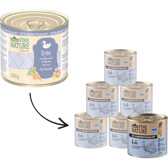 Dehner Fine Nature Dog Food, Food Grade Wet Food for Adult Dogs, Beef, 6 x 400 g Tin (2.4 kg) Dehner Fine Nature Dog Food, Food Grade Wet Food for Adult Dogs, Beef, 6 x 400 g Tin (2.4 kg)