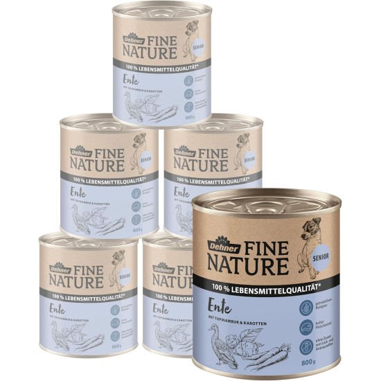 Dehner Fine Nature Dog Food, Food Grade Wet Food for Adult Dogs, Beef, 6 x 400 g Tin (2.4 kg) Dehner Fine Nature Dog Food, Food Grade Wet Food for Adult Dogs, Beef, 6 x 400 g Tin (2.4 kg)