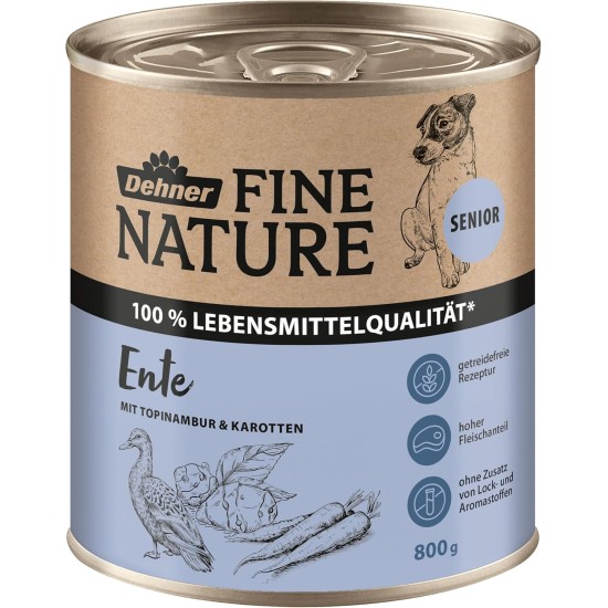 Dehner Fine Nature Dog Food, Food Grade Wet Food for Adult Dogs, Beef, 6 x 400 g Tin (2.4 kg) Dehner Fine Nature Dog Food, Food Grade Wet Food for Adult Dogs, Beef, 6 x 400 g Tin (2.4 kg)