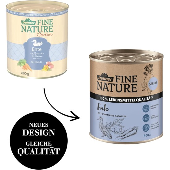 Dehner Fine Nature Dog Food, Food Grade Wet Food for Adult Dogs, Beef, 6 x 400 g Tin (2.4 kg) Dehner Fine Nature Dog Food, Food Grade Wet Food for Adult Dogs, Beef, 6 x 400 g Tin (2.4 kg)